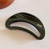 Minimal Hollow Crescent Hair Claw Clip, Simple Acrylic Shark Clip for Women
