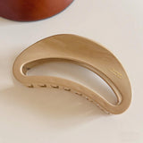 Minimal Hollow Crescent Hair Claw Clip, Simple Acrylic Shark Clip for Women