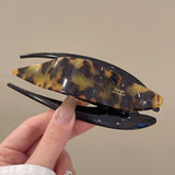 Retro Marbled Acetate Swallowtail Alligator Hair Clip, Long Duckbill Hair Clip for Women