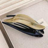 Retro Marbled Acetate Swallowtail Alligator Hair Clip, Long Duckbill Hair Clip for Women