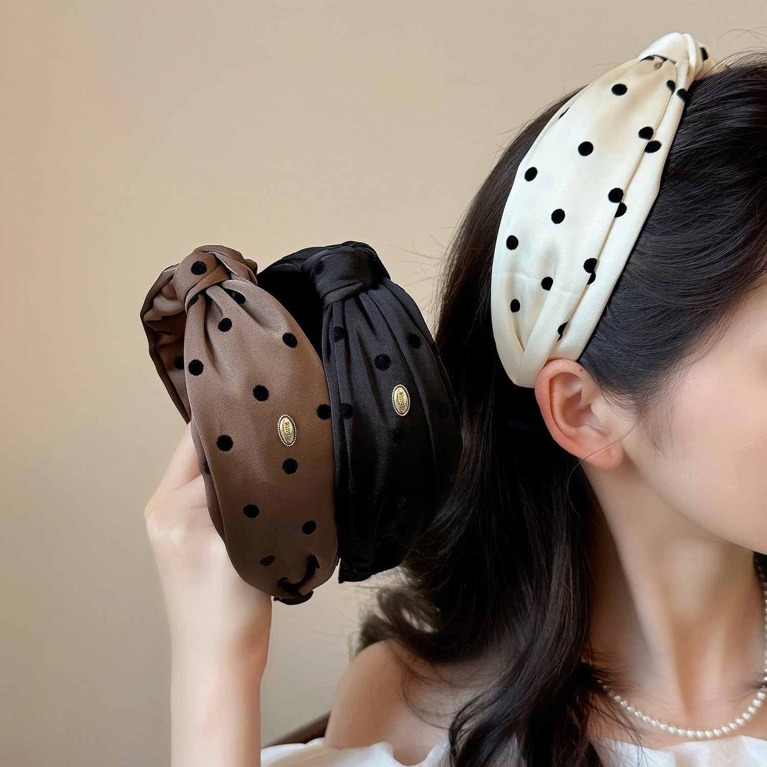 Small Polka Dot High Top Headband