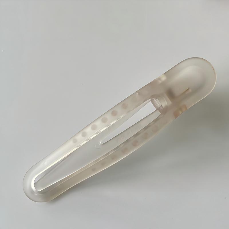 Minimalist Gradient Acrylic Curved Hollow Alligator Hair Clip, Side Bang Duckbill Clip for Women