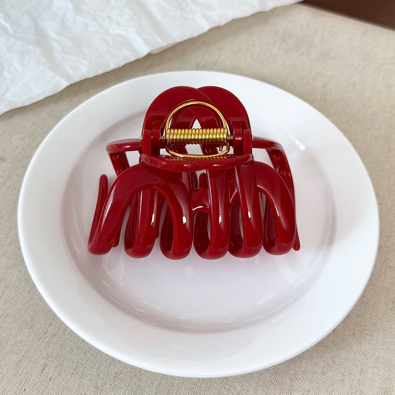 Dopamine Solid Color Octopus Hair Claw Clip For Updo
