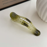 Minimalist Gradient Acrylic Curved Hollow Alligator Hair Clip, Side Bang Duckbill Clip for Women
