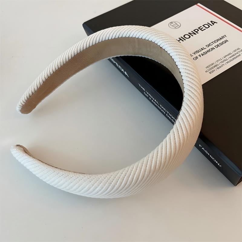 Textured Ribbed Padded Wide Headband Women Solid Color Hair Hoop Fashion Daily Hair Accessory