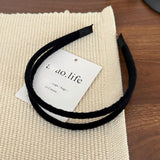 Minimalist Thin Wrapped Fabric Headband Women Simple Narrow Hair Hoop