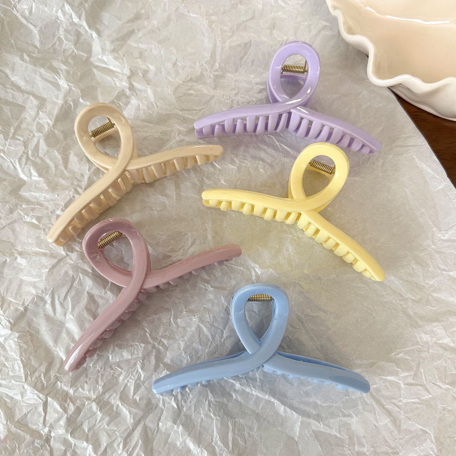 Fresh Solid Color Girly Claw Clip