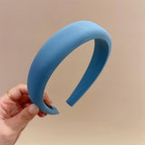 Solid Color Padded Fabric Headband Women Simple Wide Sponge Hair Hoop Daily Hair Accessory