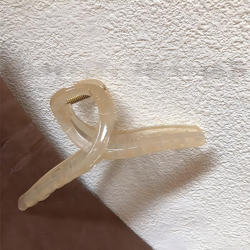Minimalist Twist Knot Long Acrylic Hair Claw Clip, Large Jaw Clip for Thick Long Hair