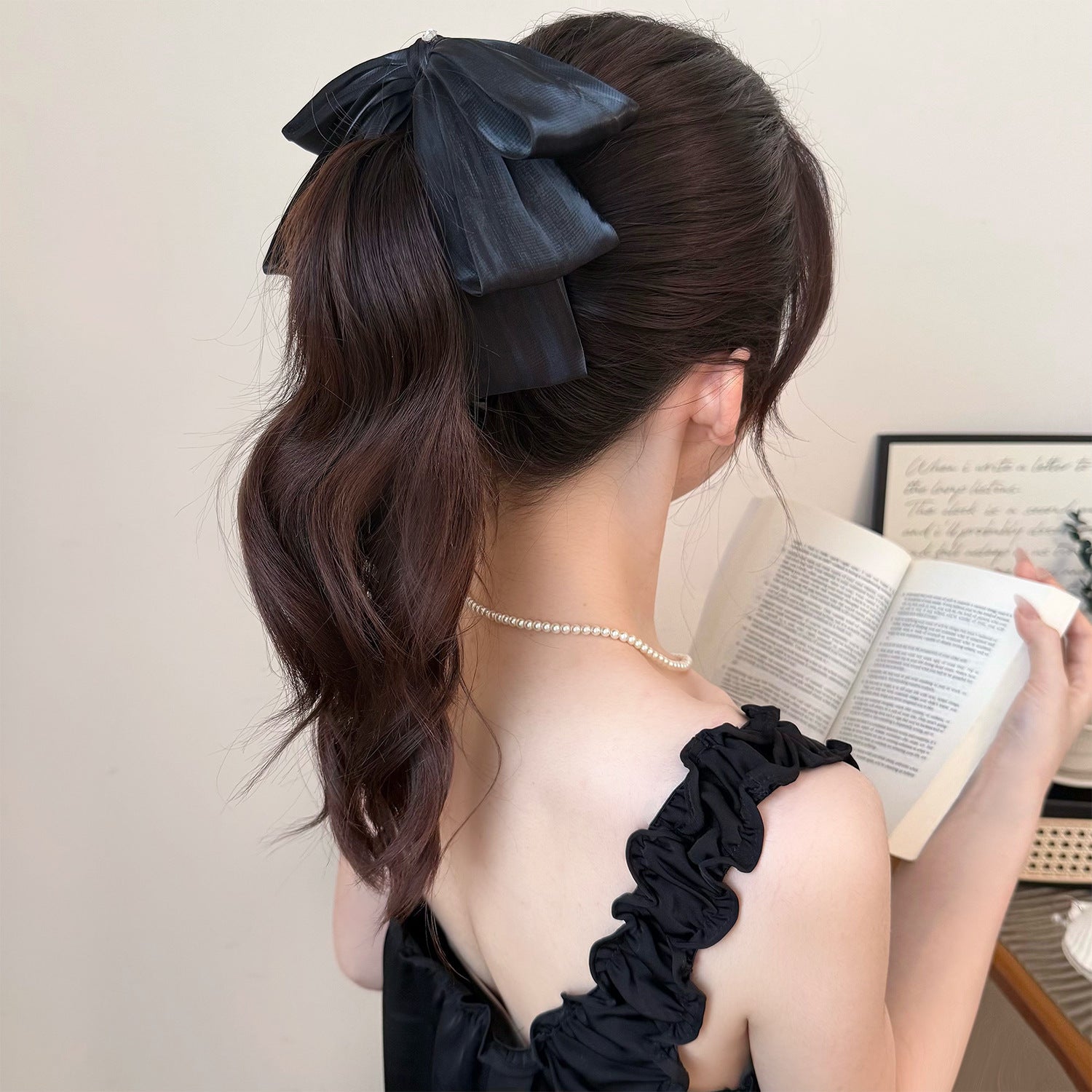 Ribbon Bow Banana Hair Clip