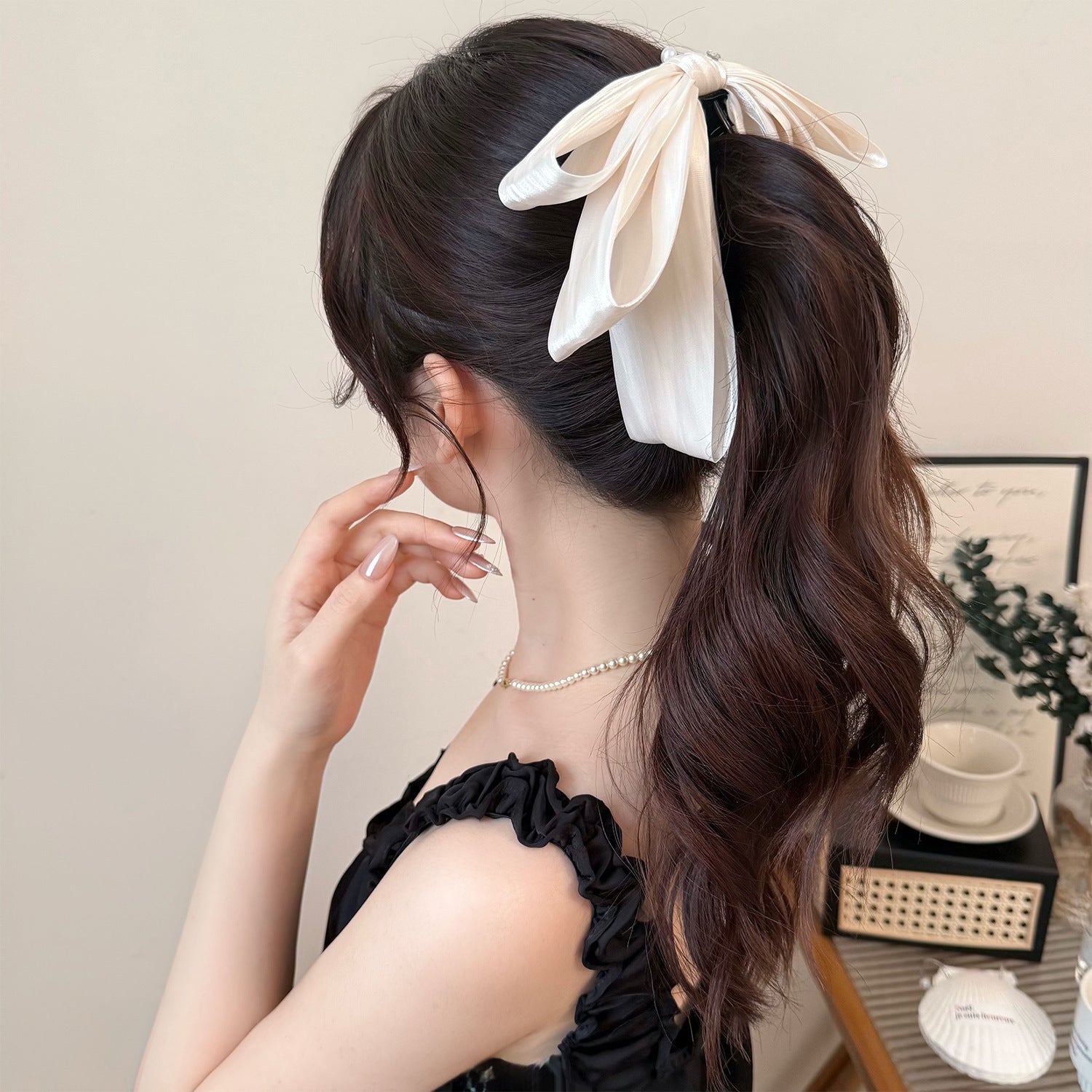 Ribbon Bow Banana Hair Clip