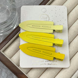 Matte No Crease Hair Clips 3Pcs Gradient Color Side Bang Clips Makeup Hair Barrettes Set