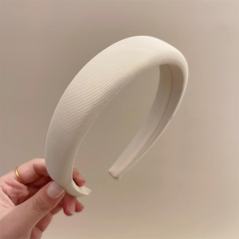 Solid Color Padded Fabric Headband Women Simple Wide Sponge Hair Hoop Daily Hair Accessory