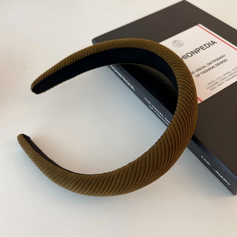 Textured Ribbed Padded Wide Headband Women Solid Color Hair Hoop Fashion Daily Hair Accessory