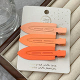 Matte No Crease Hair Clips 3Pcs Gradient Color Side Bang Clips Makeup Hair Barrettes Set