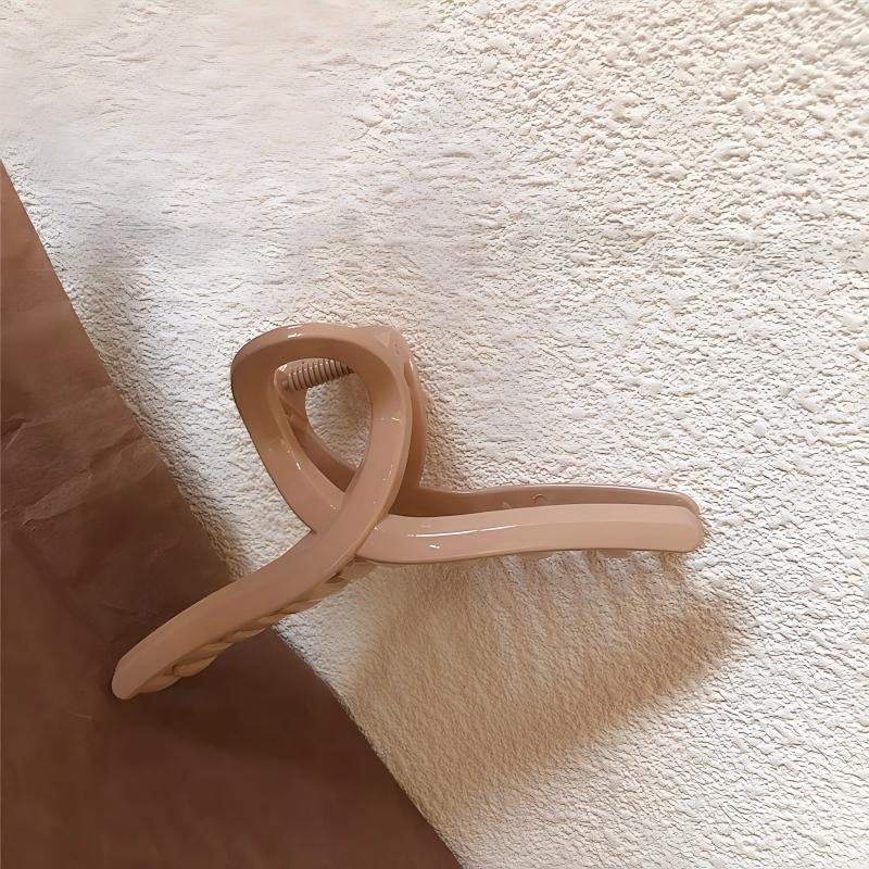 Minimalist Twist Knot Long Acrylic Hair Claw Clip, Large Jaw Clip for Thick Long Hair