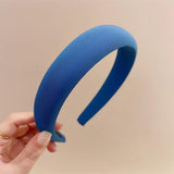 Solid Color Padded Fabric Headband Women Simple Wide Sponge Hair Hoop Daily Hair Accessory