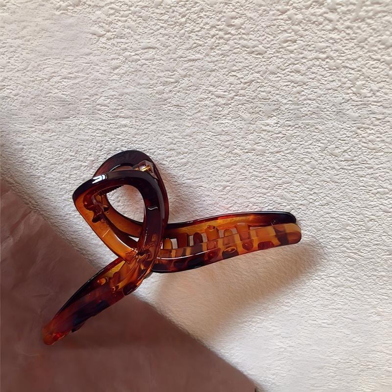 Minimalist Twist Knot Long Acrylic Hair Claw Clip, Large Jaw Clip for Thick Long Hair