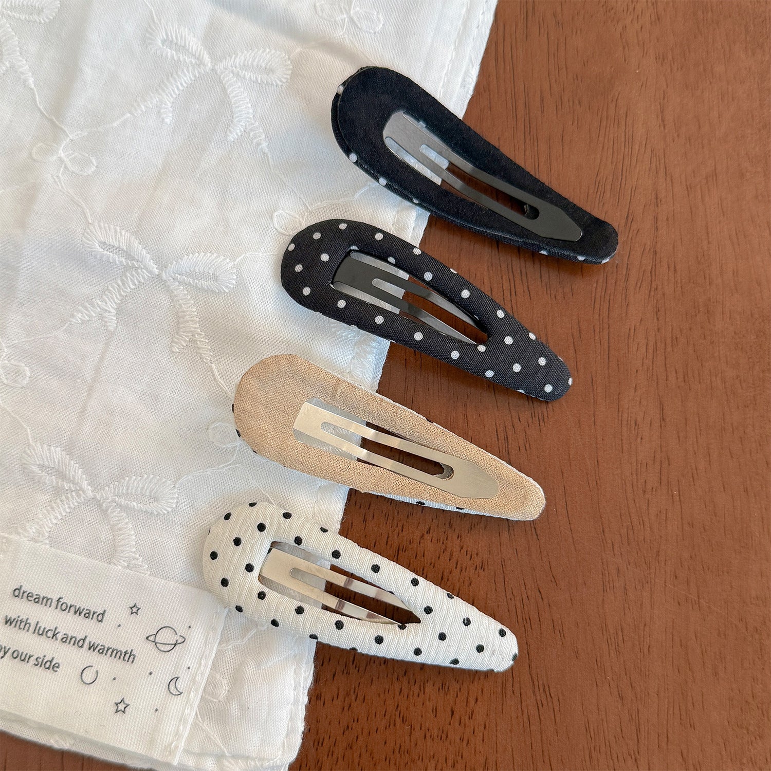 Exquisite Polka Dot Fabric BB Clip