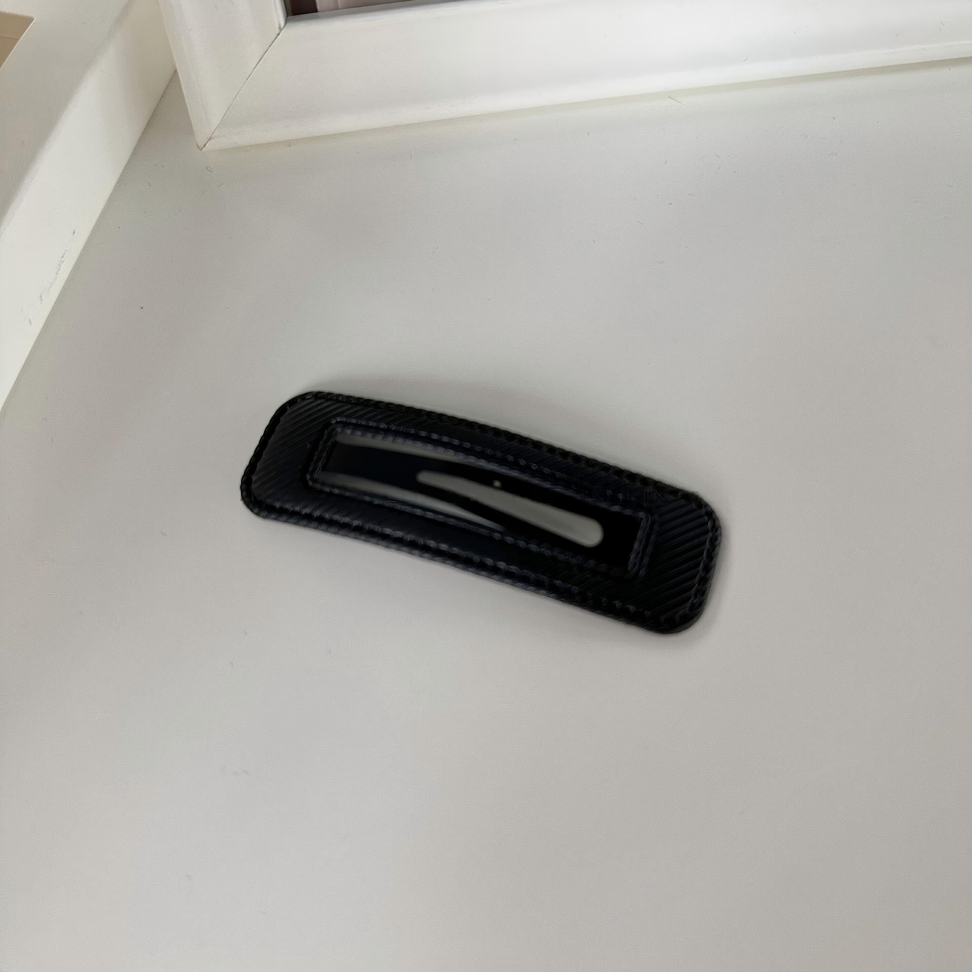 Minimalist Hollow Textured Rectangle BB Hair Clip, Neutral Tone Side Bang Barrette