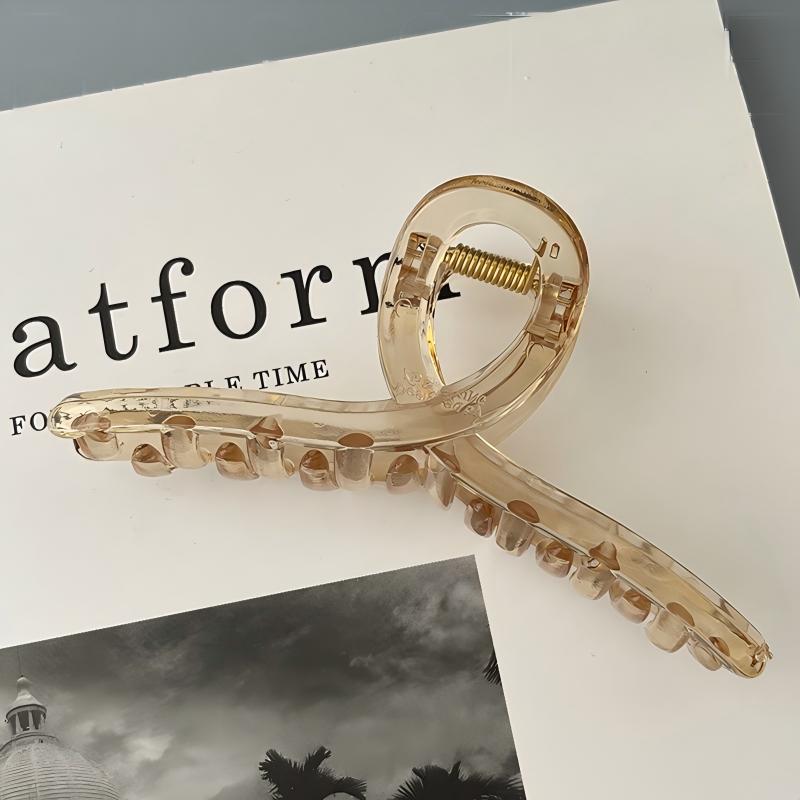 Minimalist Twist Knot Long Acrylic Hair Claw Clip, Large Jaw Clip for Thick Long Hair