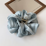Satin Large Flower Claw Clip Women Glossy Floral Shark Clip Elegant Half Up Hair Accessory