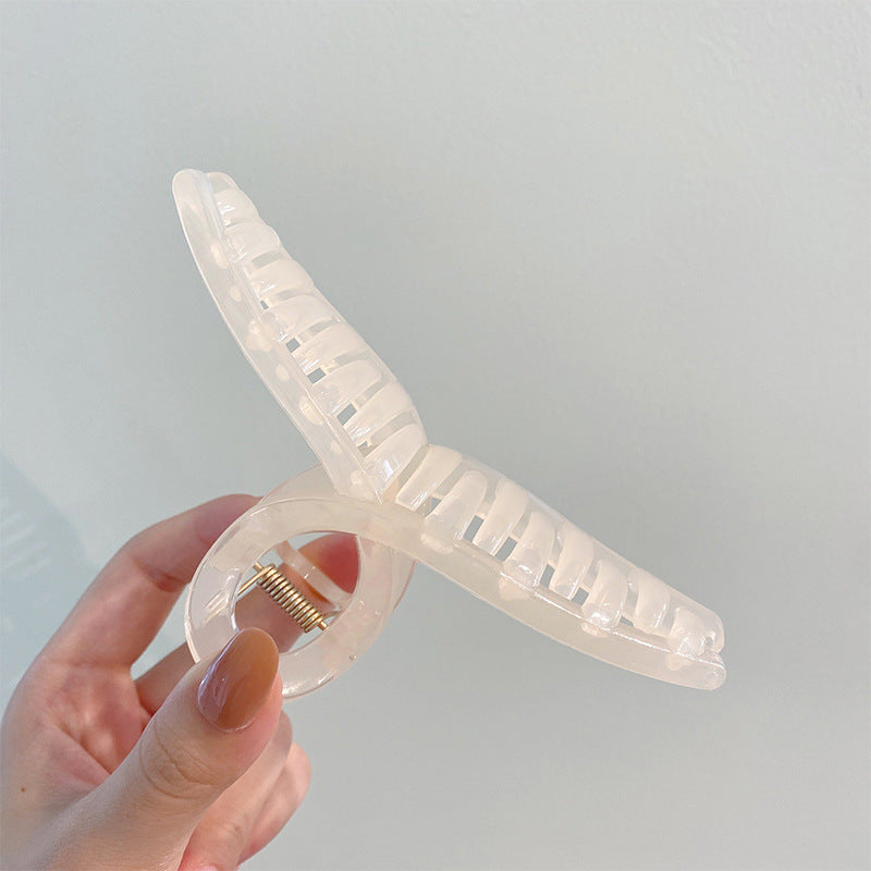 Transparent Cross Hair Claw Clip Minimalist Jelly Acrylic Grab Clip for Women