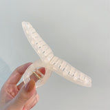 Transparent Cross Hair Claw Clip Minimalist Jelly Acrylic Grab Clip for Women