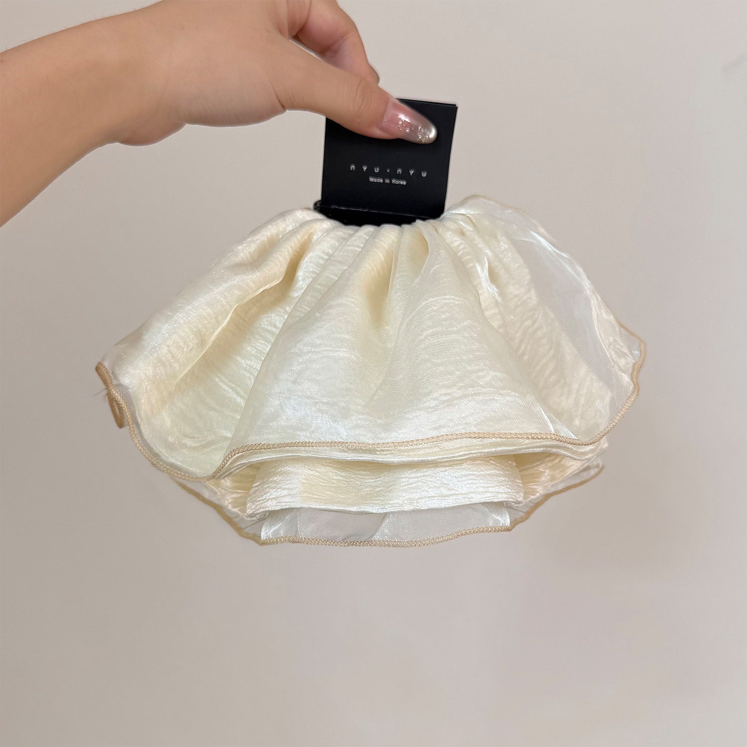 Sheer Skirt Mesh Hair Claw Clip Elegant Ponytail Shark Clip