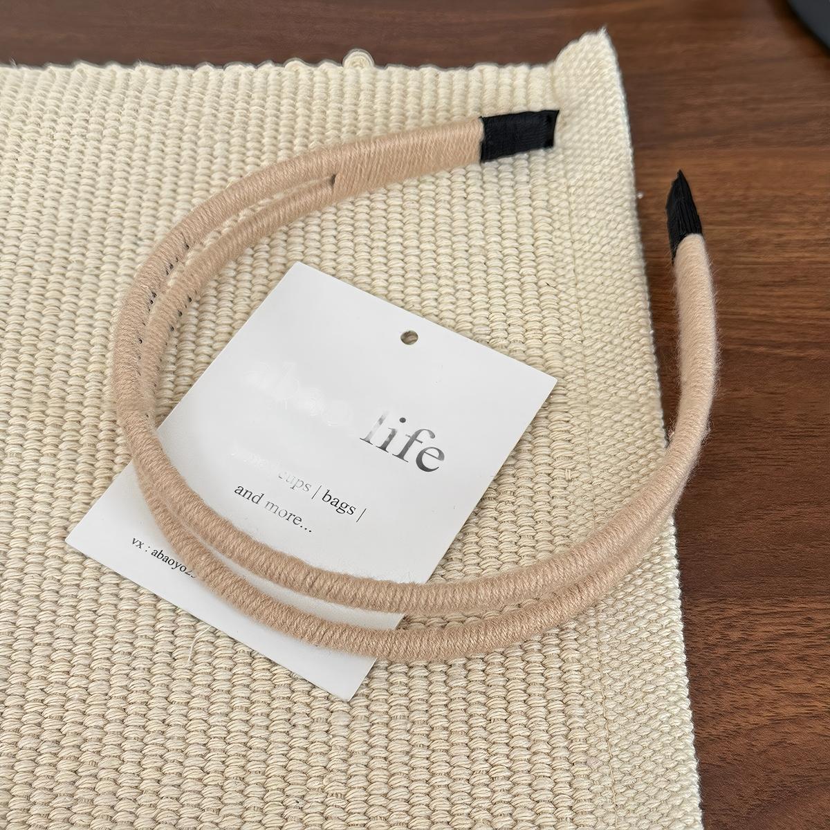 Minimalist Thin Wrapped Fabric Headband Women Simple Narrow Hair Hoop