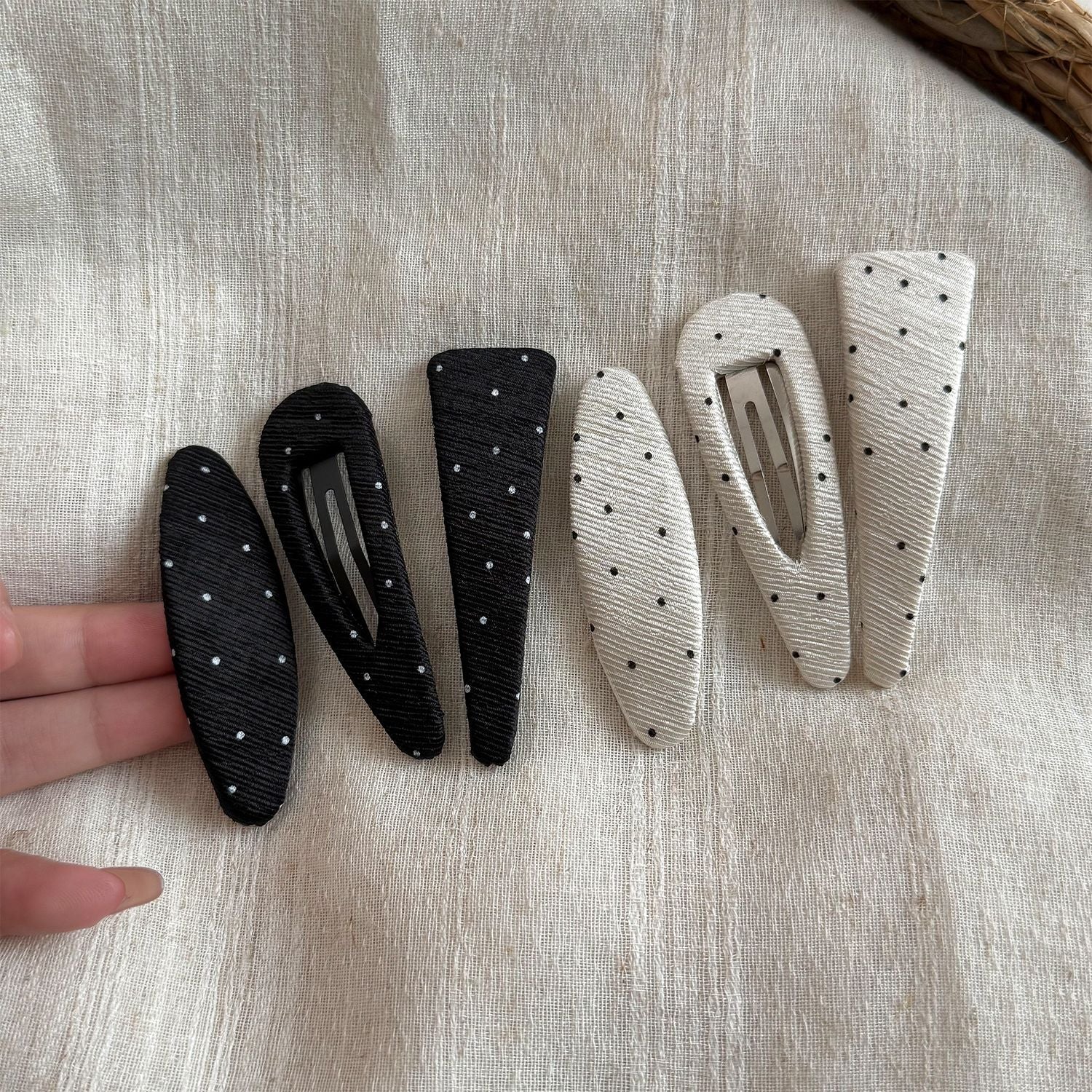 Fabric Pleated Polka Dot BB Clip