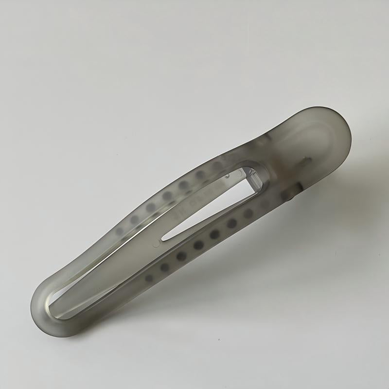 Minimalist Gradient Acrylic Curved Hollow Alligator Hair Clip, Side Bang Duckbill Clip for Women