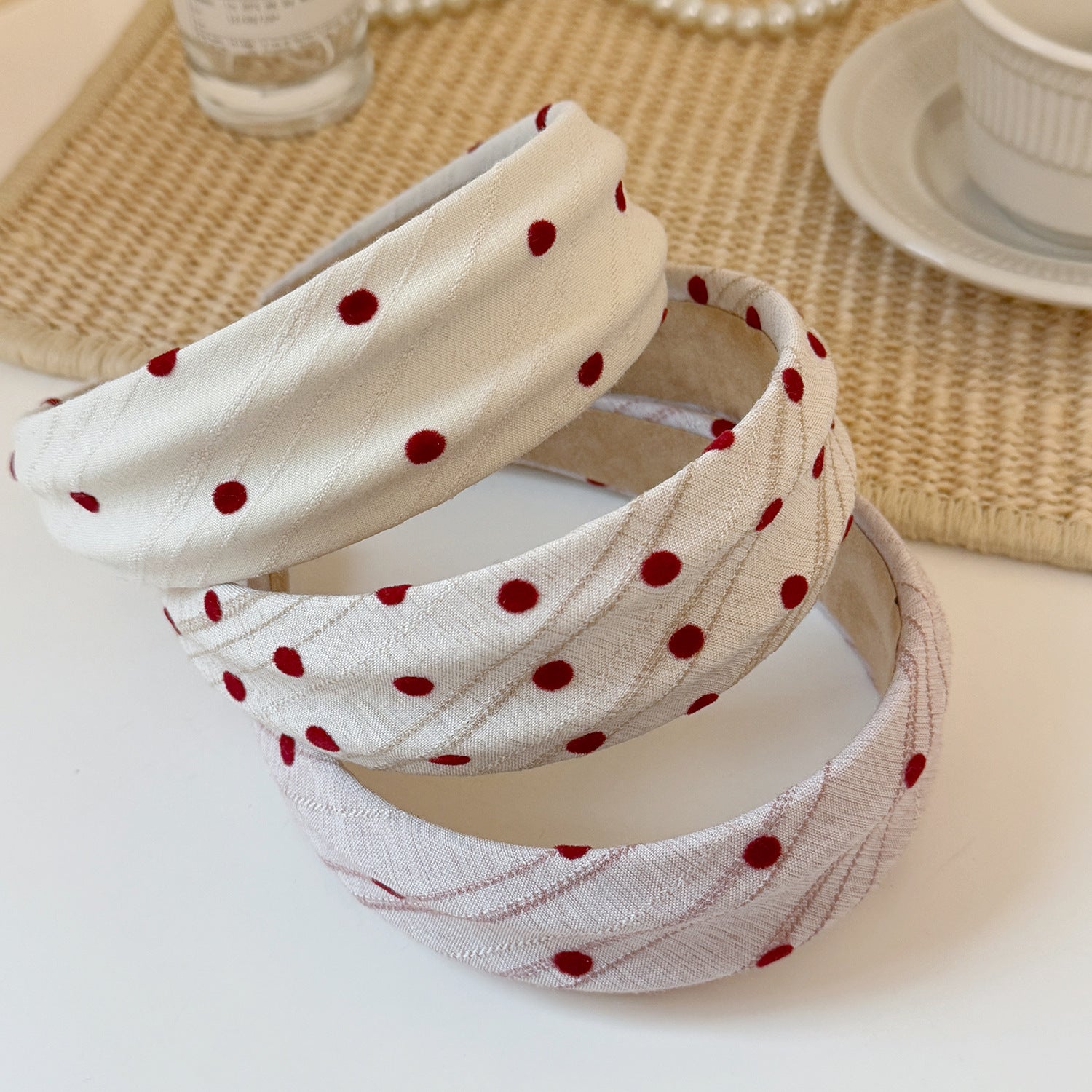 Sweet Polka Dot Fabric Headband