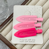 Matte No Crease Hair Clips 3Pcs Gradient Color Side Bang Clips Makeup Hair Barrettes Set