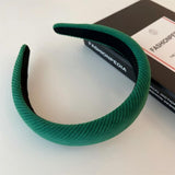 Textured Ribbed Padded Wide Headband Women Solid Color Hair Hoop Fashion Daily Hair Accessory