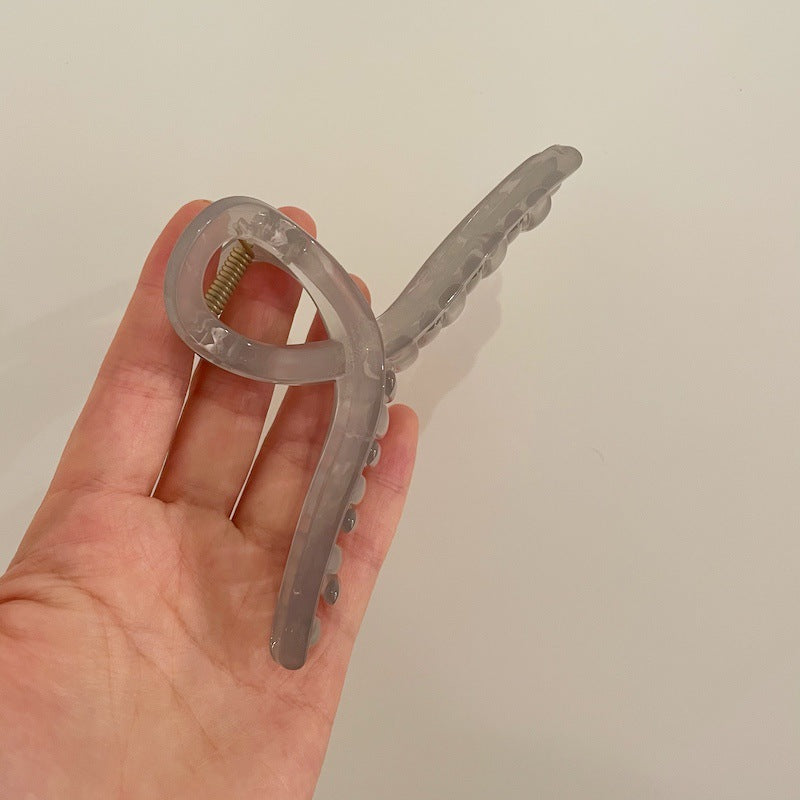 Minimalist Twist Knot Long Acrylic Hair Claw Clip, Large Jaw Clip for Thick Long Hair