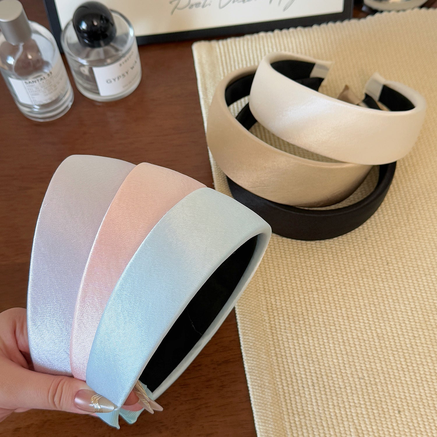 Sweet Solid Color Satin Headband