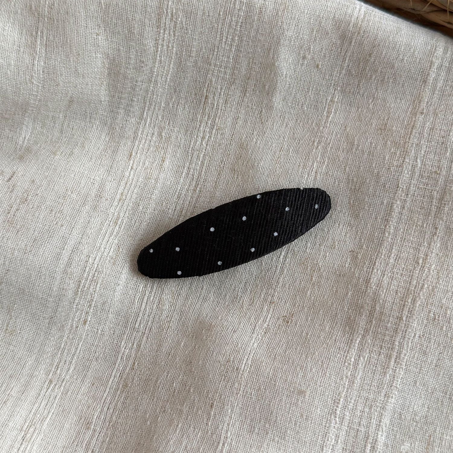 Fabric Pleated Polka Dot BB Clip