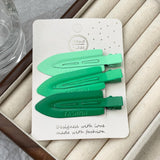 Matte No Crease Hair Clips 3Pcs Gradient Color Side Bang Clips Makeup Hair Barrettes Set