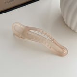 Minimalist Gradient Acrylic Curved Hollow Alligator Hair Clip, Side Bang Duckbill Clip for Women