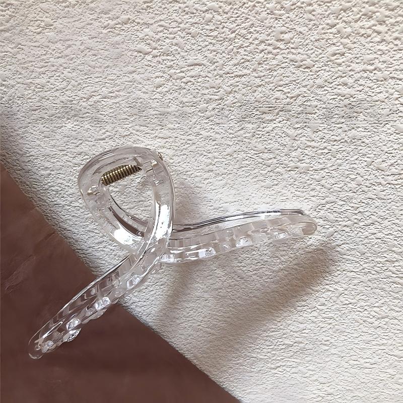 Minimalist Twist Knot Long Acrylic Hair Claw Clip, Large Jaw Clip for Thick Long Hair
