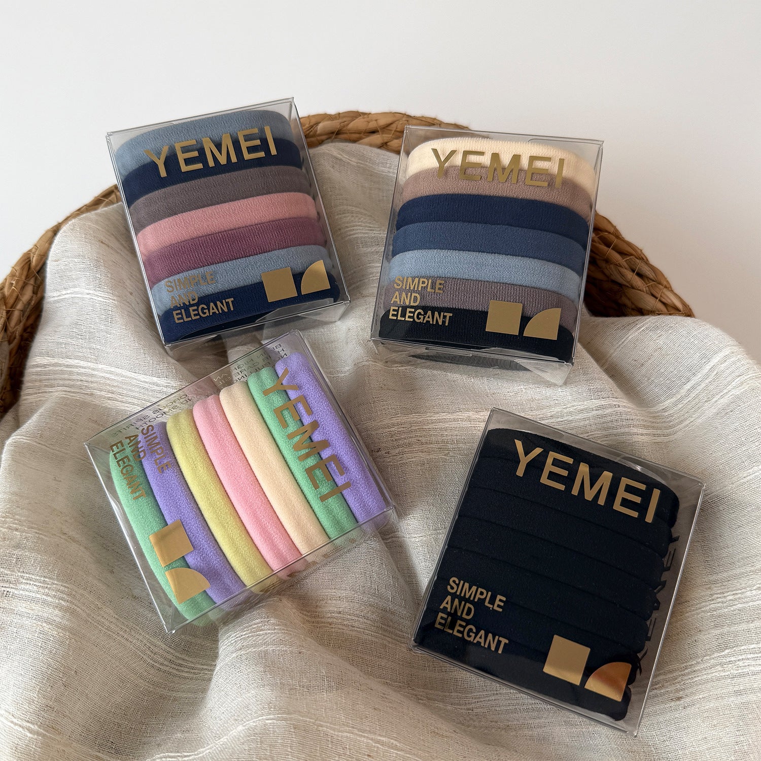 Boxed Minimalist High Elastic Hair Ties