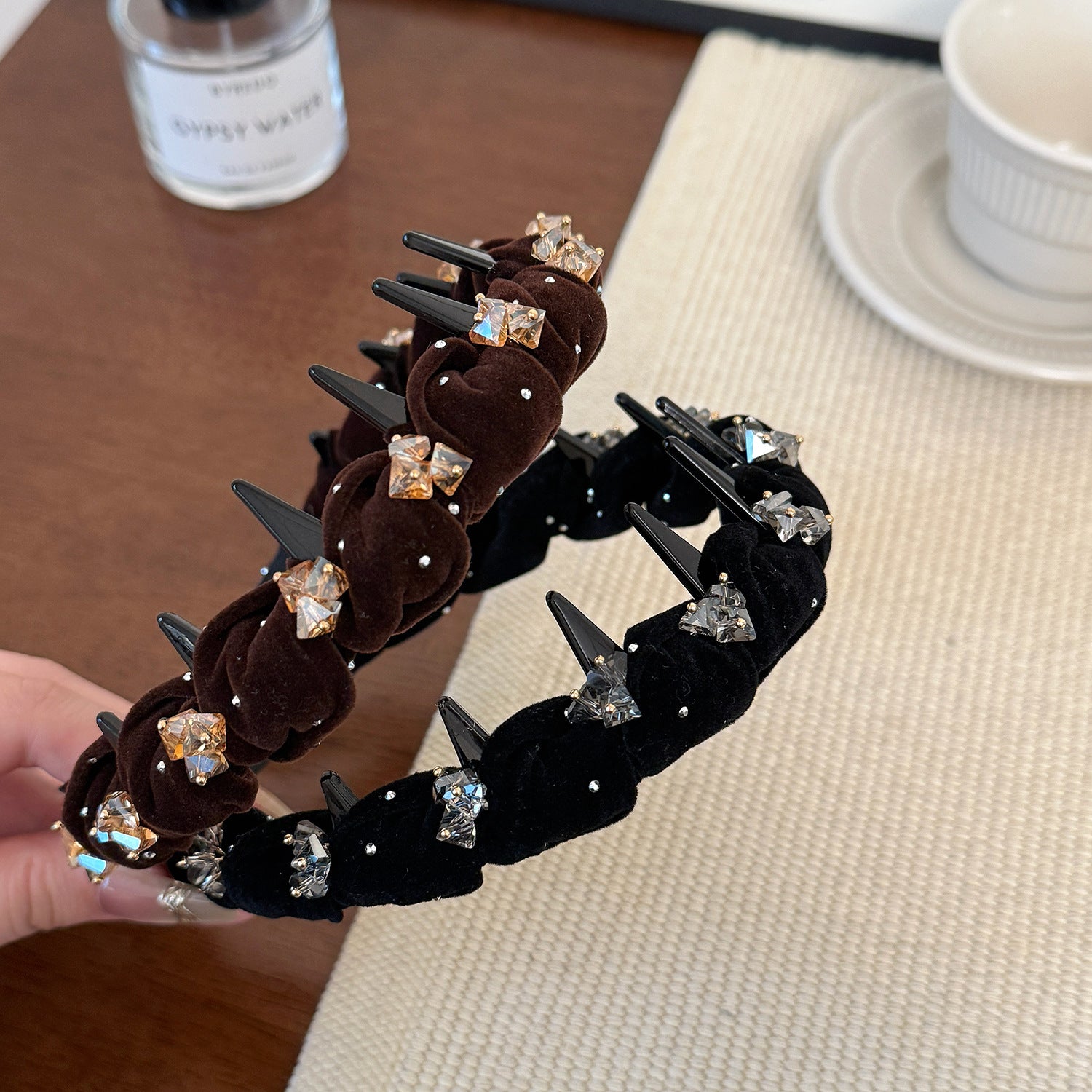 Velvet Crystal Starry Headband