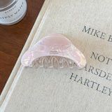 Elegant Crescent Arc Acetate Hair Claw Clip, Medium Moon Shape Jaw Clip for Women