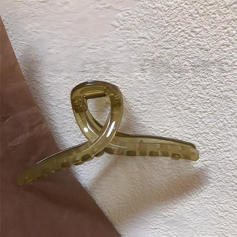Minimalist Twist Knot Long Acrylic Hair Claw Clip, Large Jaw Clip for Thick Long Hair