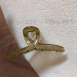 Minimalist Twist Knot Long Acrylic Hair Claw Clip, Large Jaw Clip for Thick Long Hair