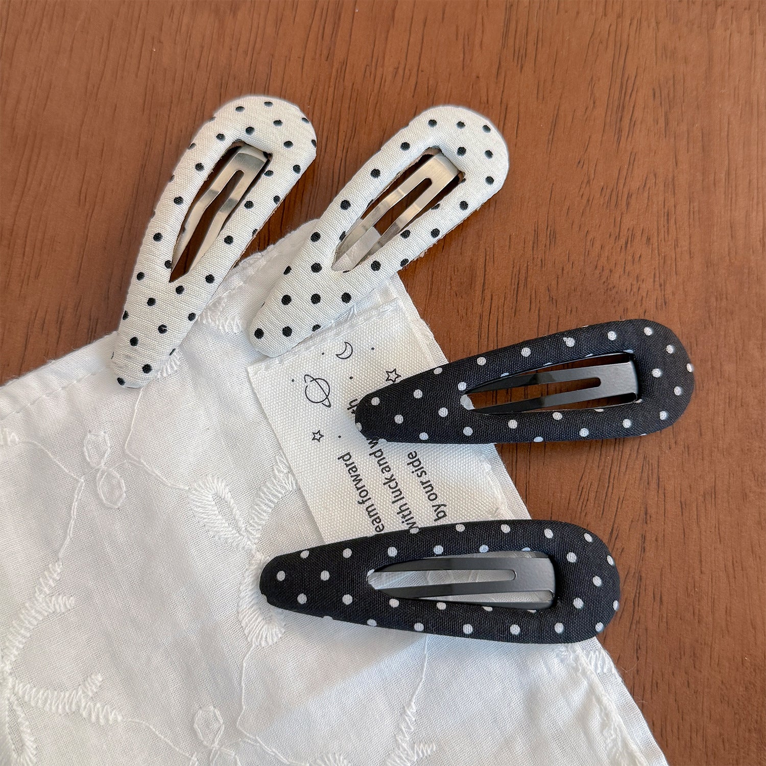 Exquisite Polka Dot Fabric BB Clip