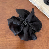Soft Sheer Organza Flower Banana Clip, Voluminous Floral Vertical Hair Barrette for Women